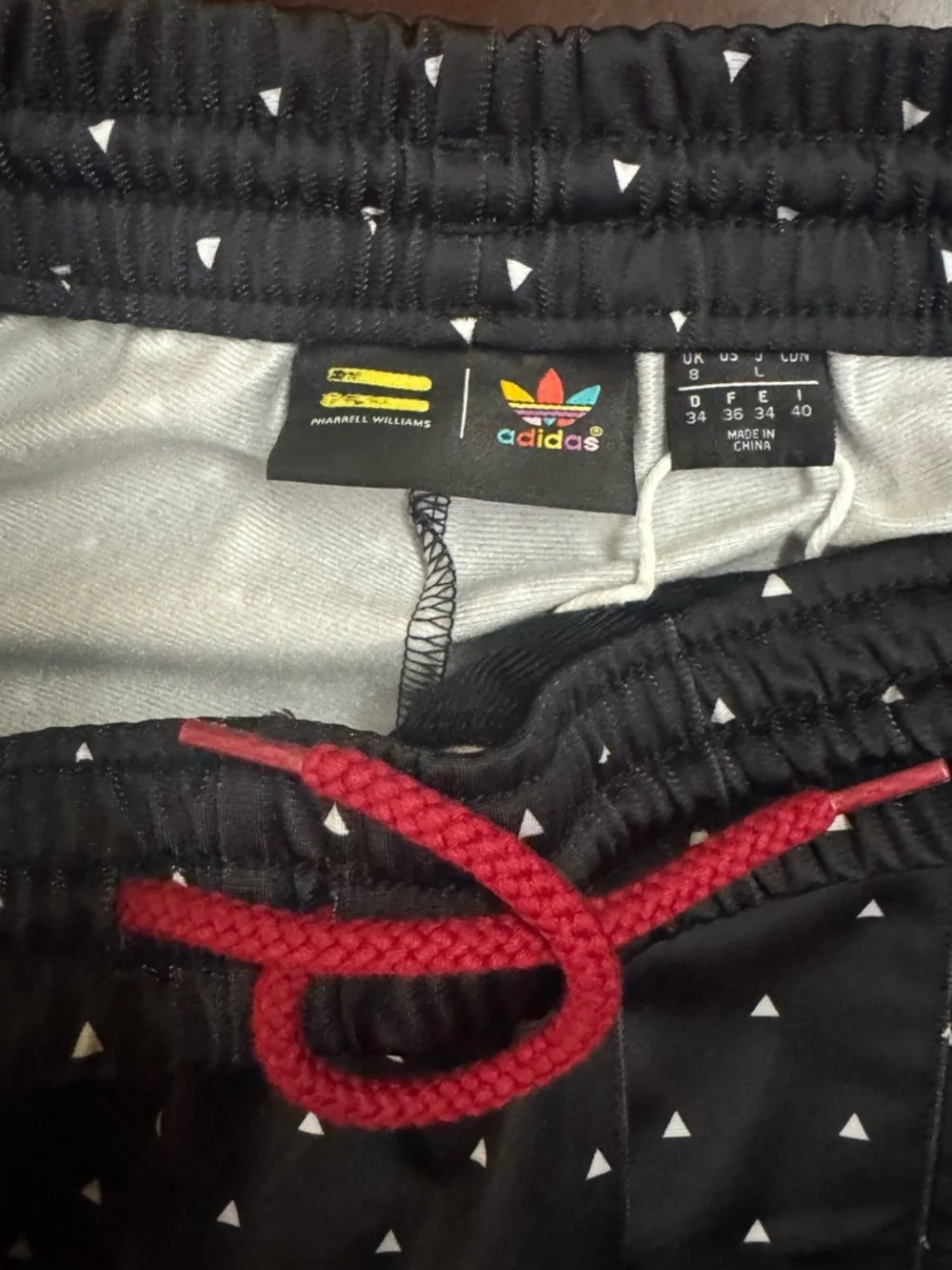 Adidas x Pharrell Williams Black Triangle Print Pants - Picture 2 of 2